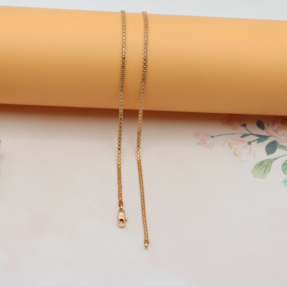 "Classic Rose Gold Chain Necklace, Sleek Everyday Chain Design, XPNL0185 - Picture 11 of 12